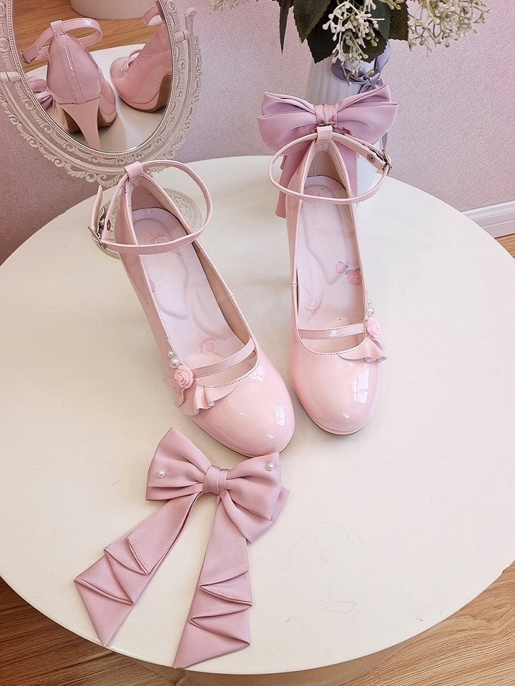 Sophisticated Heels Adornments Lolita Pink High - Leaf Rose