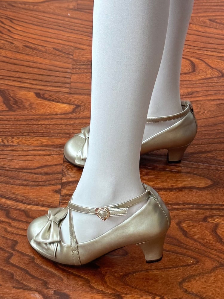 with Mary Shoes Elegant 6cm Heeled Design Golden Jane Crisscross