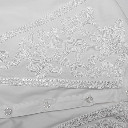 Retro Wide Goth Shirt Shoulder White