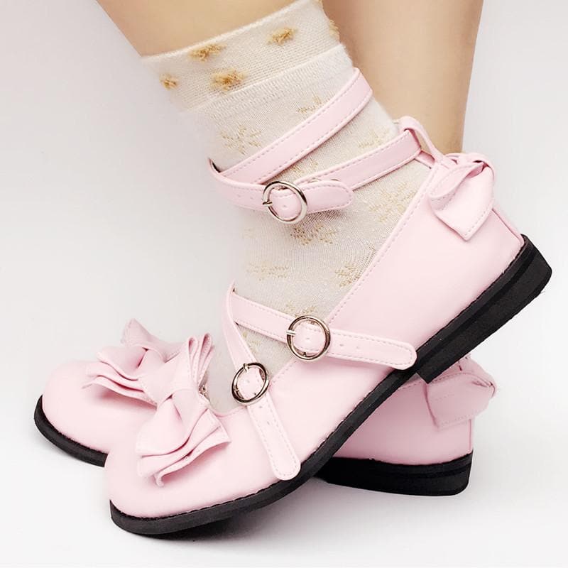 Made Custom Pink Baby Shoes Lolita Bow SP168069