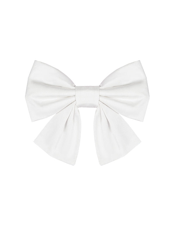 Weiße Schleifenbrosche