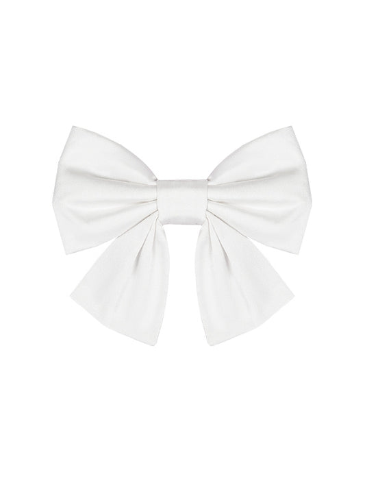 Weiße Schleifenbrosche