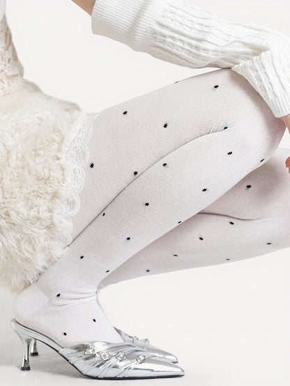Semi-sheer Polka Dot Tights - ModaSwings