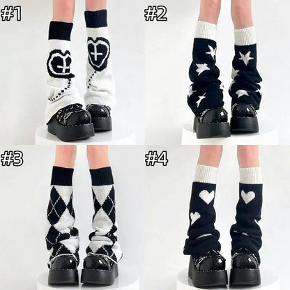 Reversible Two-Way Cable Knit Leg Warmers Kawaii - Two Bear Pink