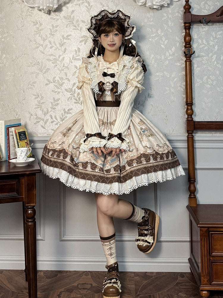 Blue Brown Detachable / Bowknot Sleeves