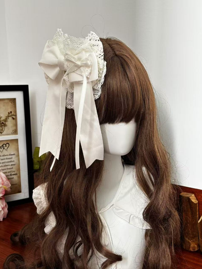 Weiß / Schwarz &amp; Weiß Floral Haarspange