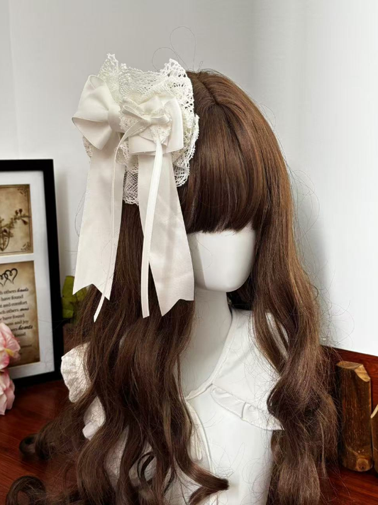 Weiß / Schwarz &amp; Weiß Floral Haarspange