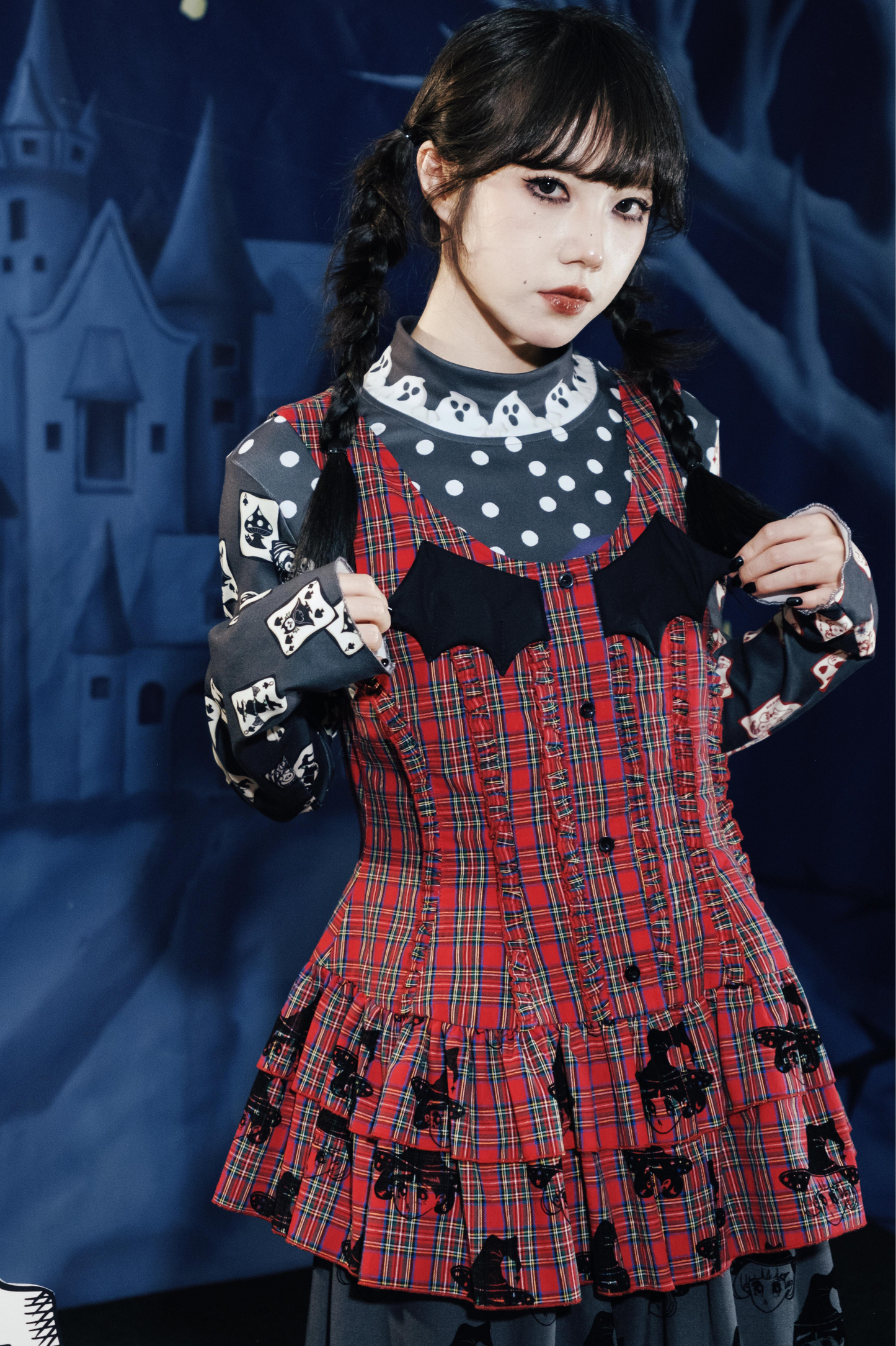 ドラキュラチェックノースリーブトップス