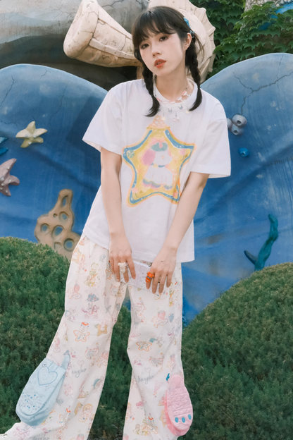 スタープリントTシャツラブ