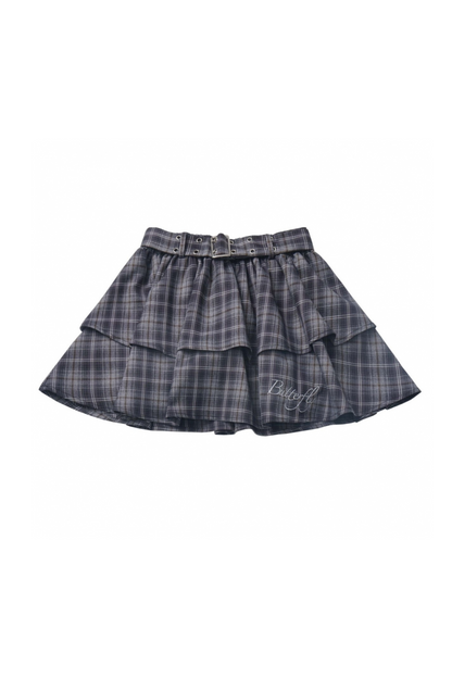 + カレッジショートサスペンダードレス、Bシャツスカート