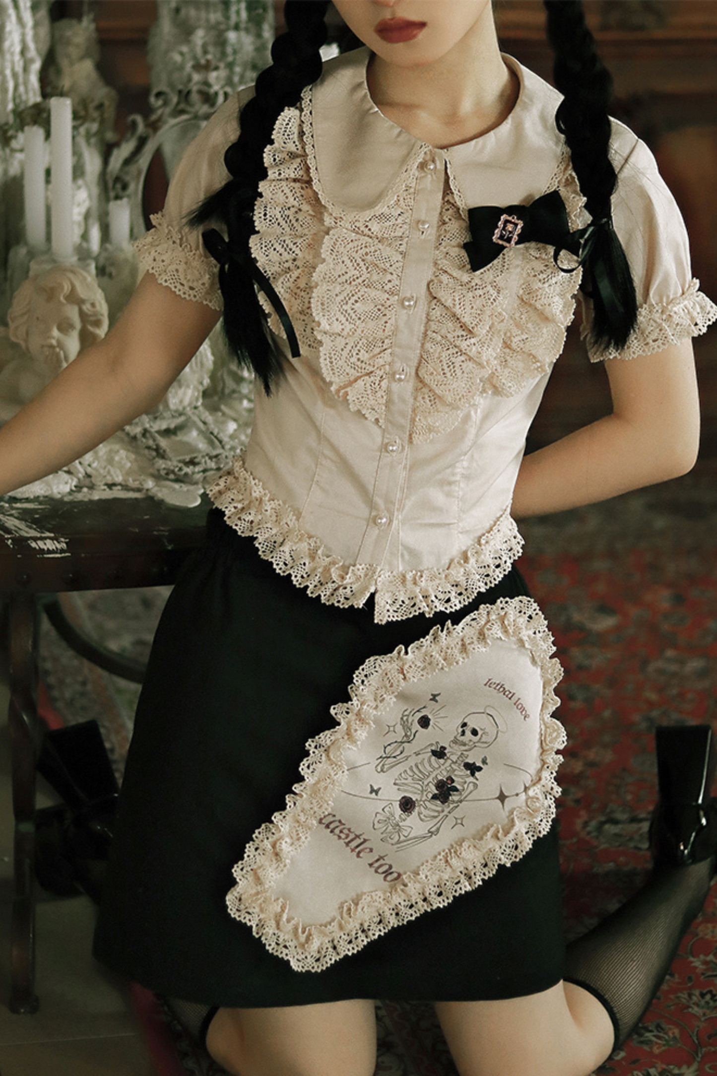 フリルシャツケーキスカートレース+