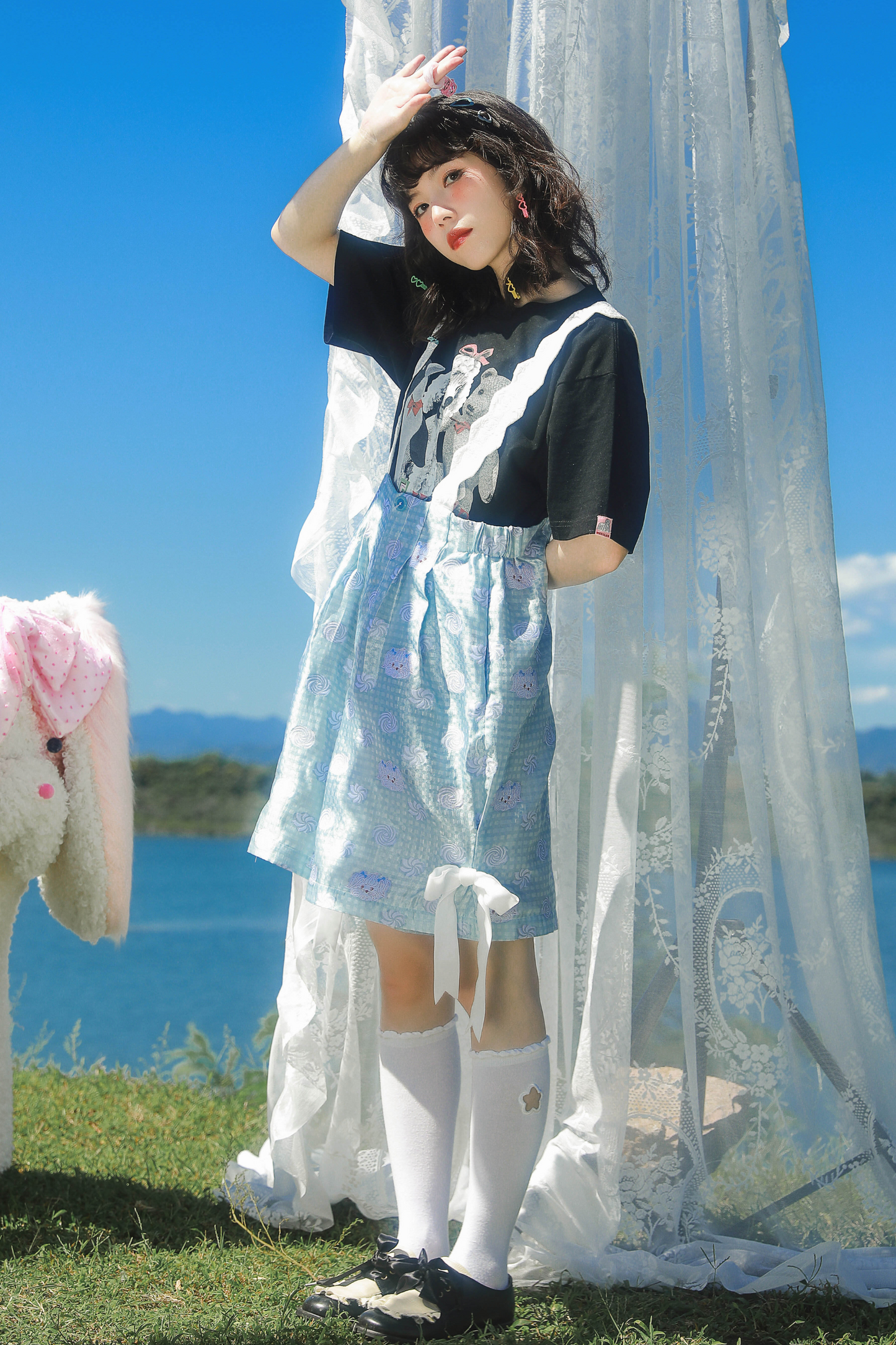 クマペンギンコラージュヴィンテージTシャツ