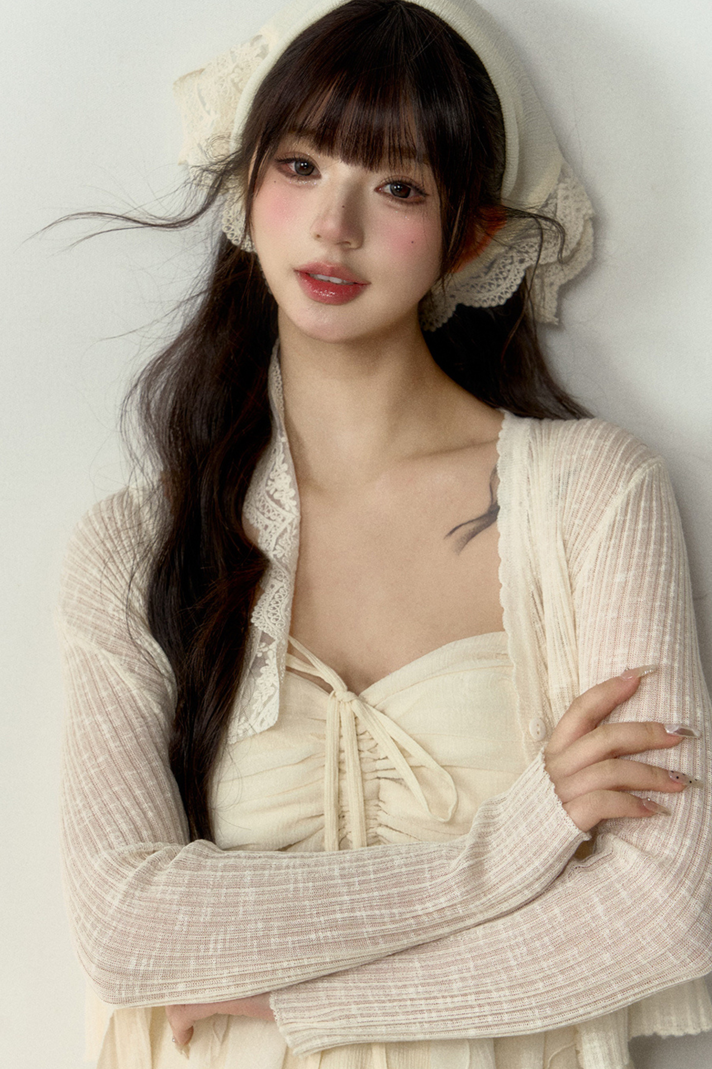 ウィンドネックフレンチ＋シーサイドドレスホルターフラワー