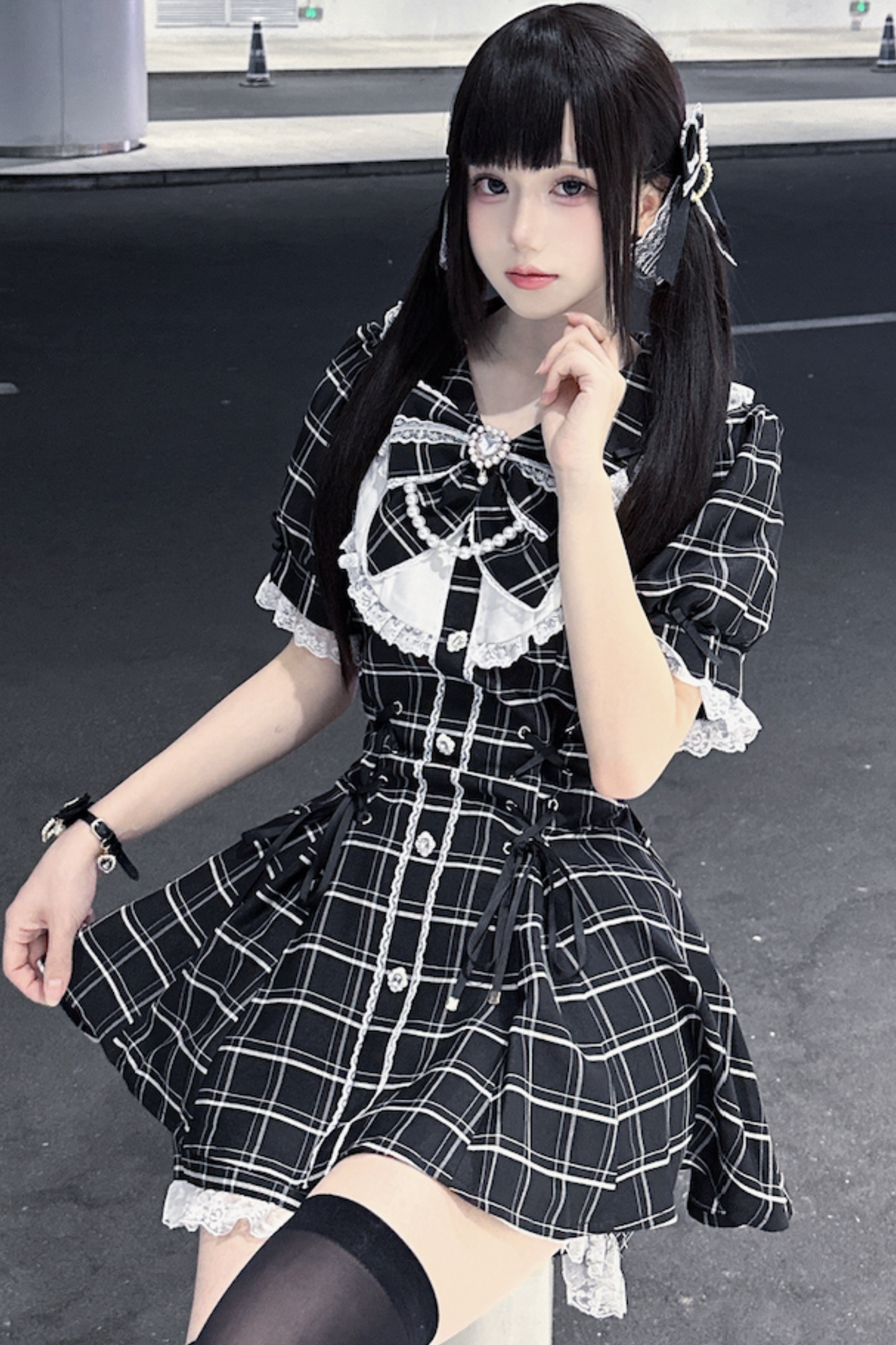 パフスリーブパンツ リボントップスインナー +