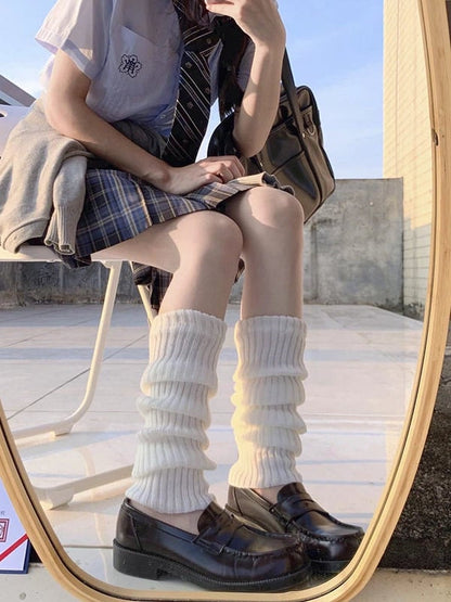 JK Leg Slouchy Colors : (2 chauffe-jambes noirs côtelés
