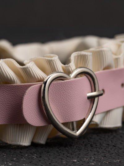Beige & Pink Ruffle Trim KC - Strange Sugar