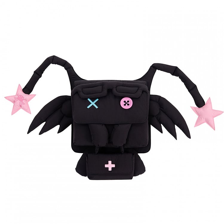 Black/White Yumi Kawaii Cross Elf Wings Bag