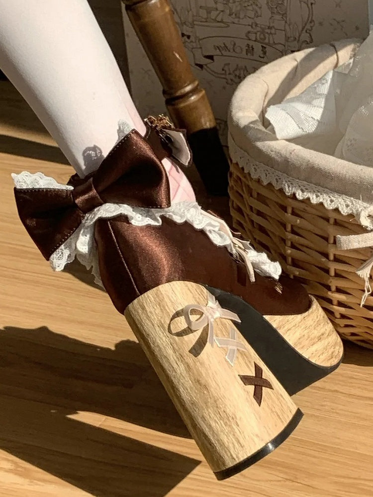 Platforms Wonderland in Brown Vibes Lolita Sweet Alice Mary Janes