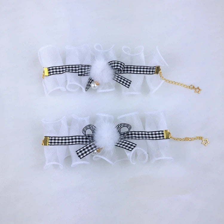Gingham Cuffs (Set 2) Sheer Wrist of