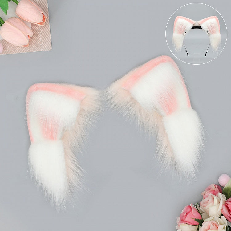 Oreilles remuantes 4 housses en fausse fourrure colorées