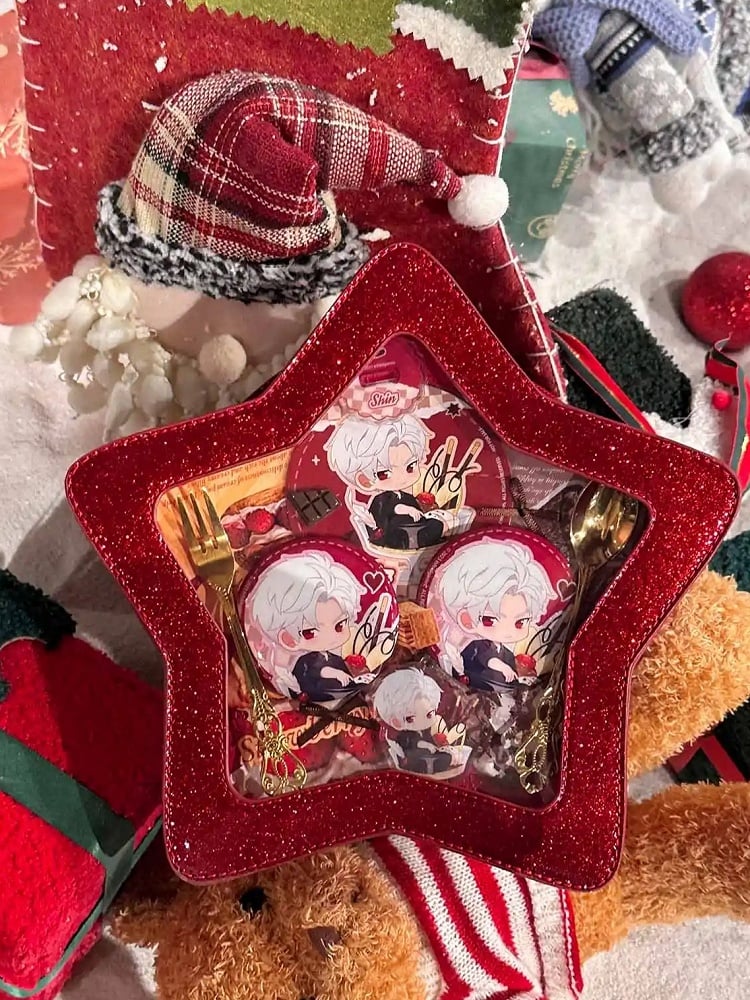 Star-shaped Ita Bag PU Red Badge Set Detachable with Charm