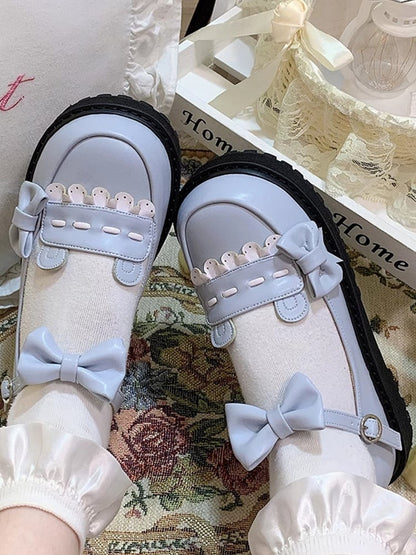 Blue Bow Sweet Mary Bear Janes Elegant Dusty Decor Details and Ear -