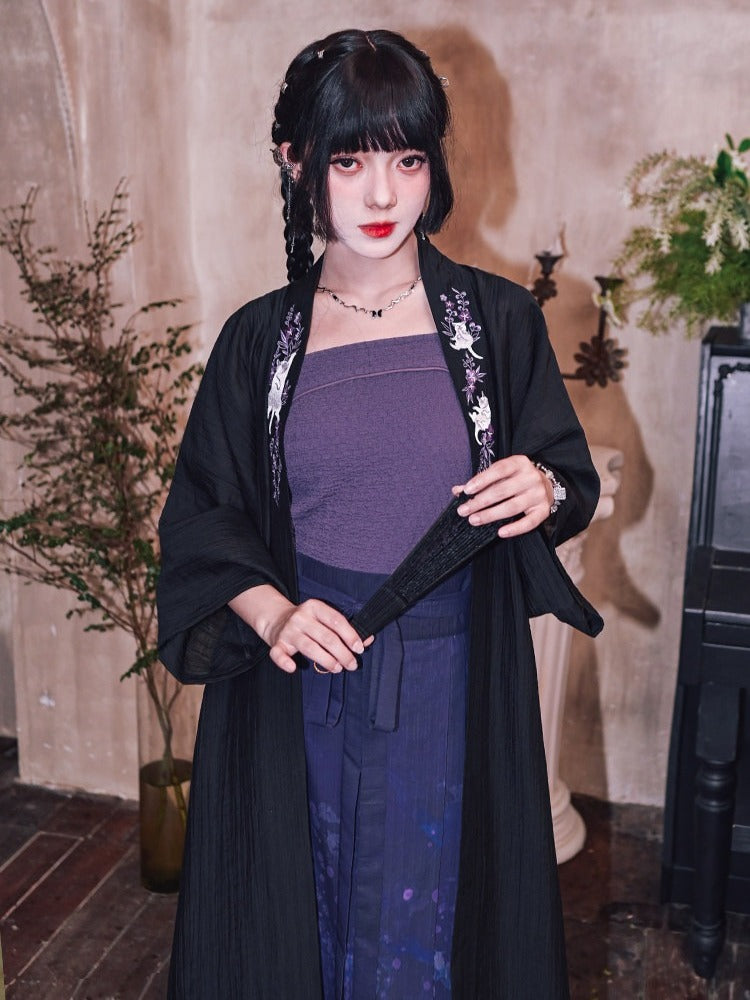 Chinese-Style Purple Camisole Top - Quirky Hut