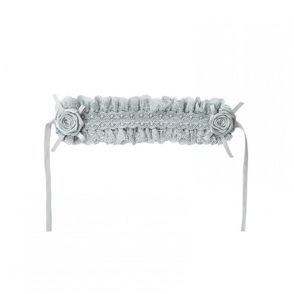 Hairband Roses Silver Gray