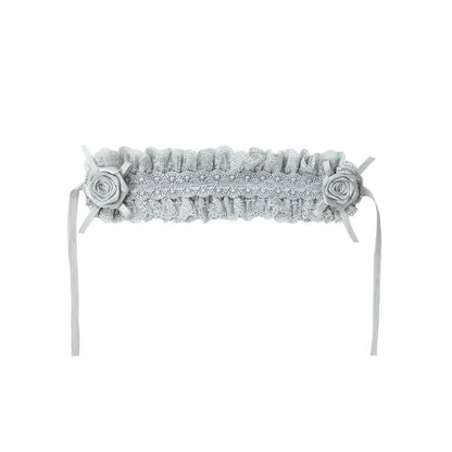 Silver Roses Gray Hairband