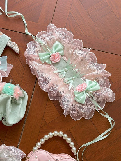 Red White Blue Pink / Beige Hairband