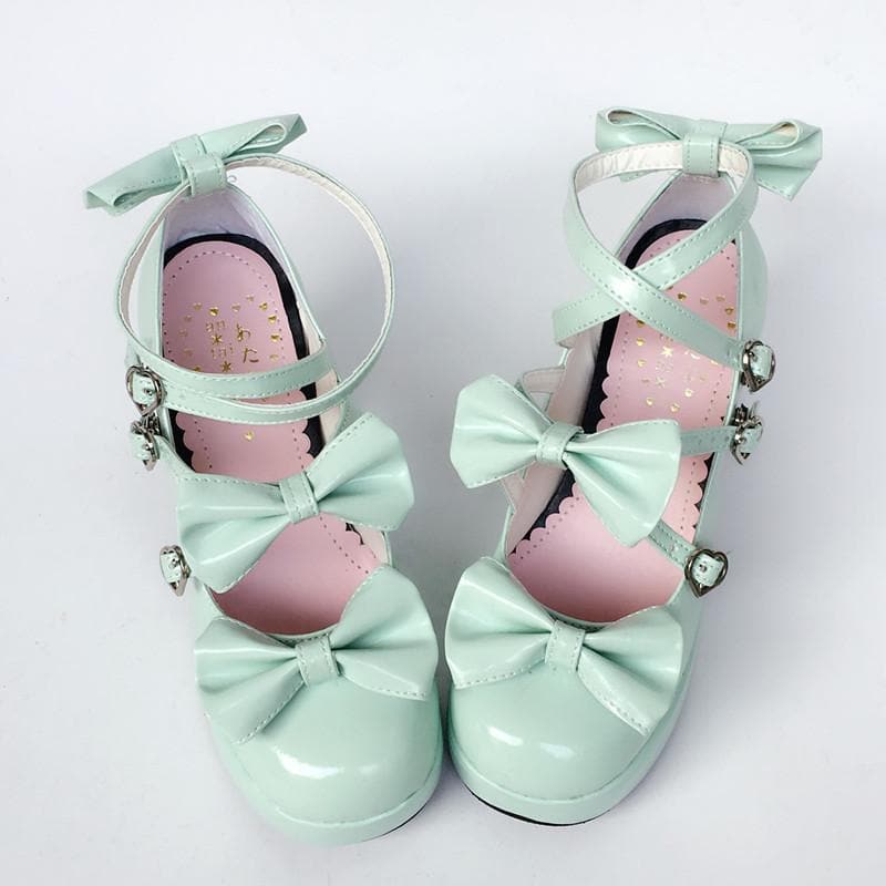 Bow Baby SP168066 Custom Lolita Made Shoes Mint