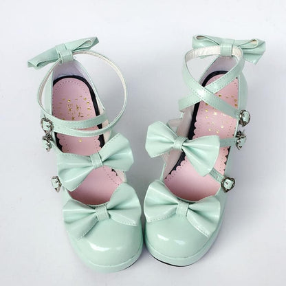 Bow Baby SP168066 Custom Lolita Made Shoes Mint