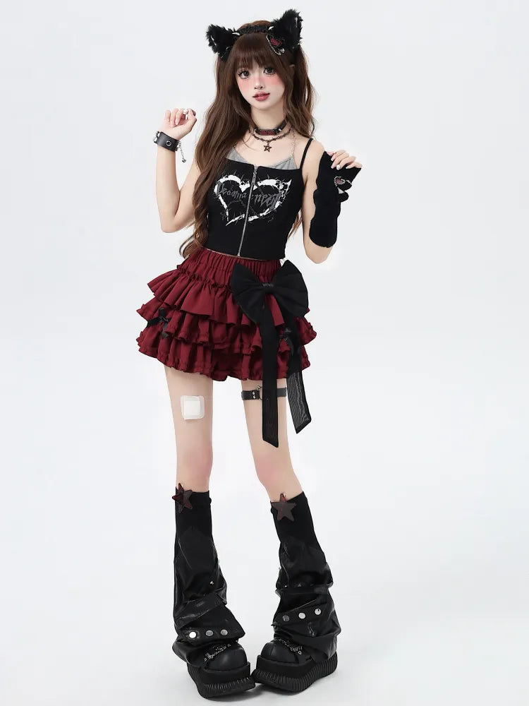 Big with Red Skirt Bowknots Tiered Free Sweet Bow