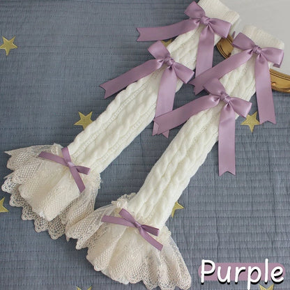 Knit Lace Winter 13-Color Cuffs Long Wrist