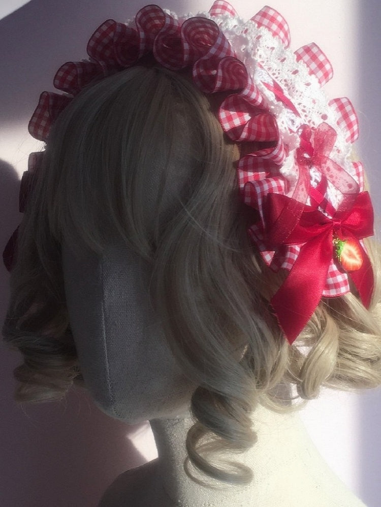 Options Ruffled Loilita 3 Color Hairband Bow Plaid Details