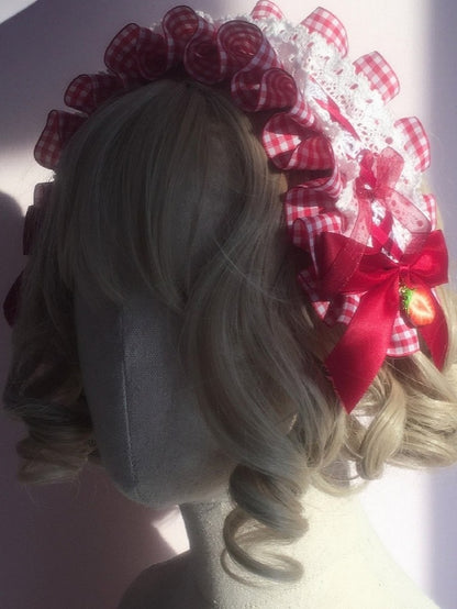 Options Ruffled Loilita 3 Color Hairband Bow Plaid Details