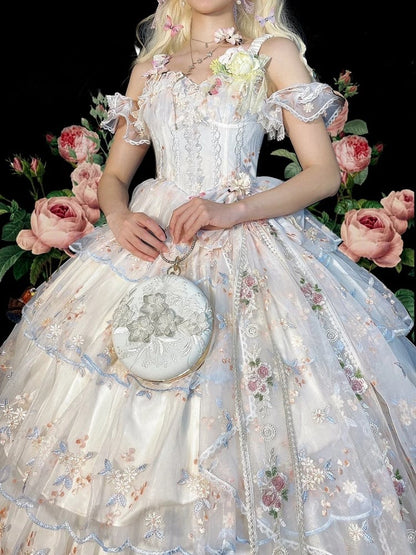 Floral Brooch Lolita Bow