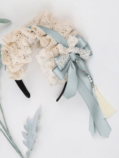 Blue Green/Dusty Tassel Lolita KC Lace Dusty Bowknot