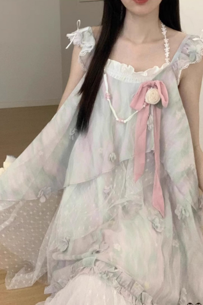 ショートパンツ + ブリス フローラル ノースリーブ トップ ドレス