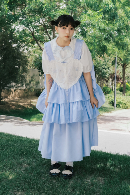 ジャンパースカート エプロン ハートバニー