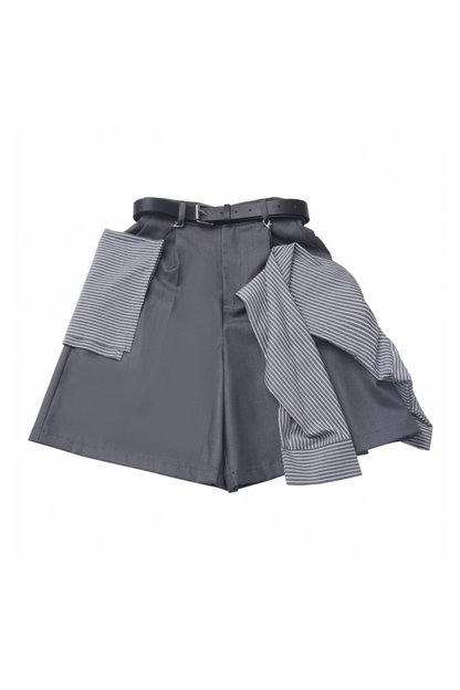 hooded pants top jacket Mode half vest sleeveless +