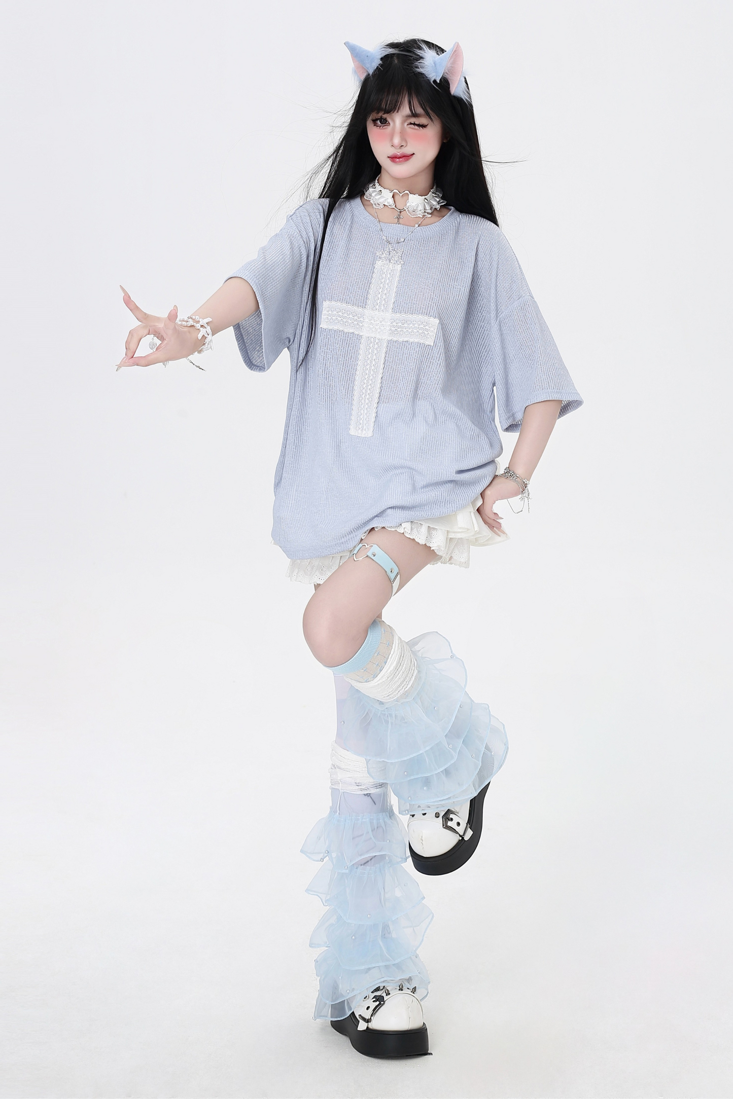 クロストップスパッチルーズサブカルチャー