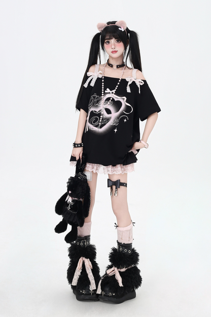 Sweet Top One Bow Shoulder