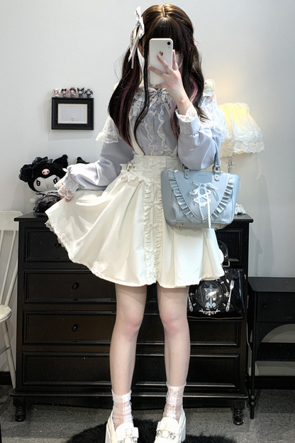 Straps-Spitzenrock Mine mit Rüschen