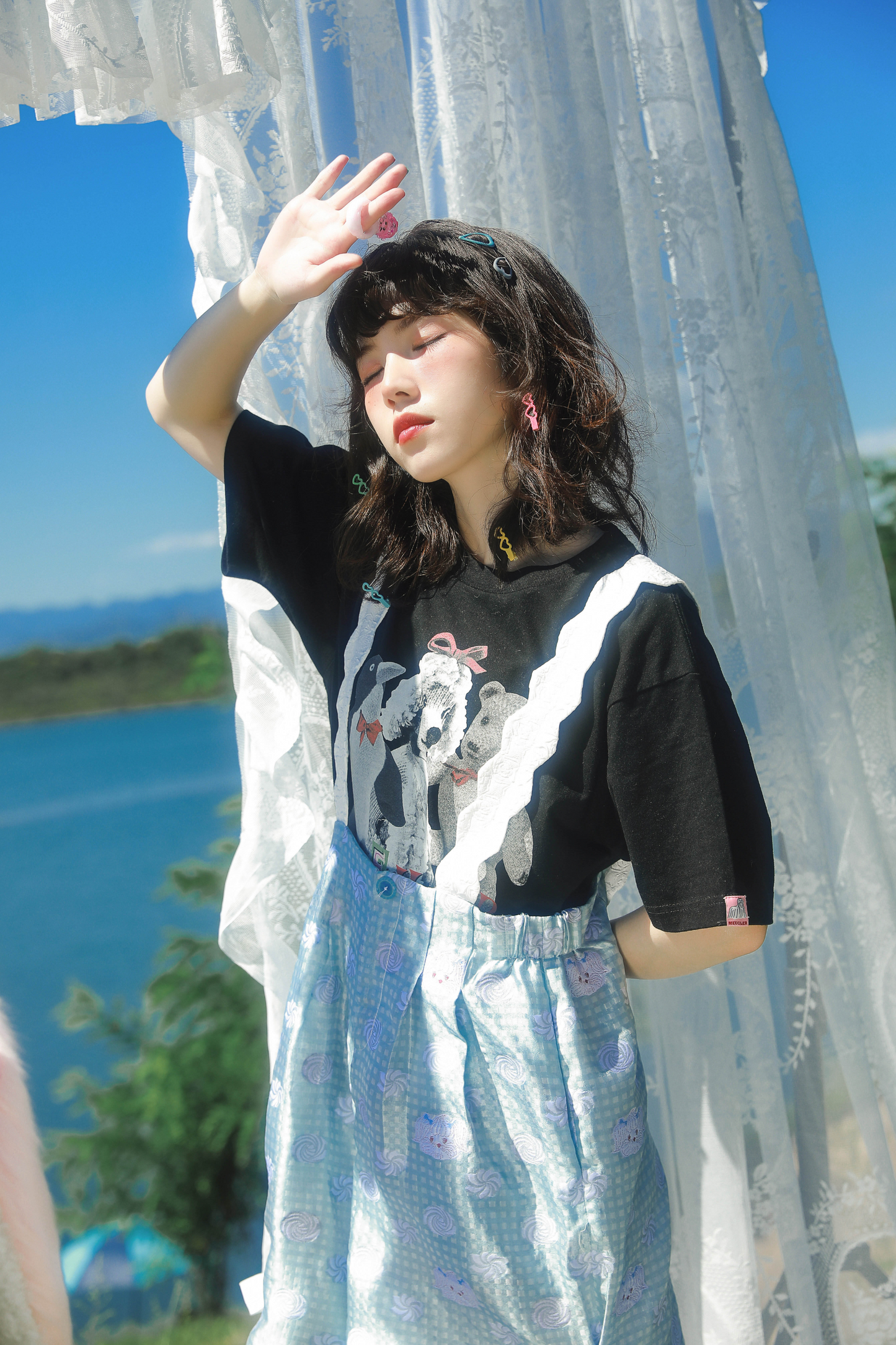 クマペンギンコラージュヴィンテージTシャツ