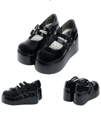 Mary Buckles Platform Dual Black with Lolita Janes Sweet