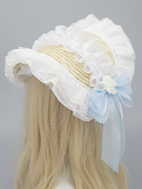 Floral Pink/Blue/Green Details Bowknot Design Gorgeous Version