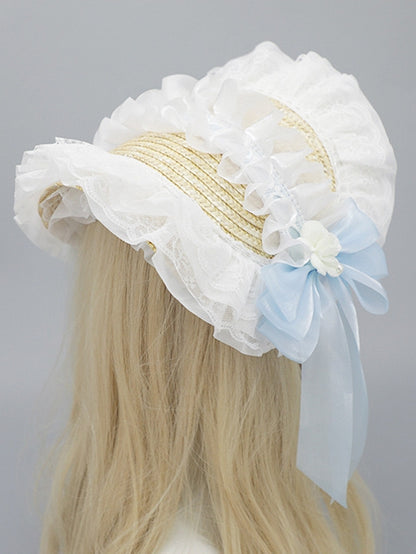 Floral Pink/Blue/Green Details Bowknot Design Gorgeous Version