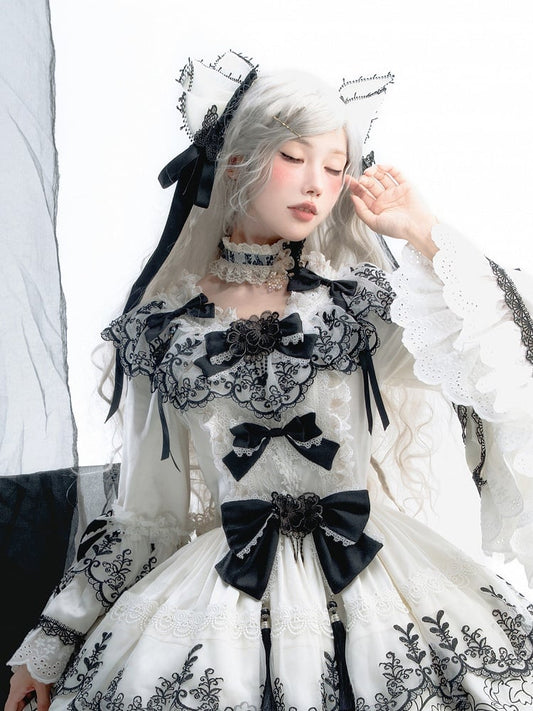 Butterfly Hairclip and Black White