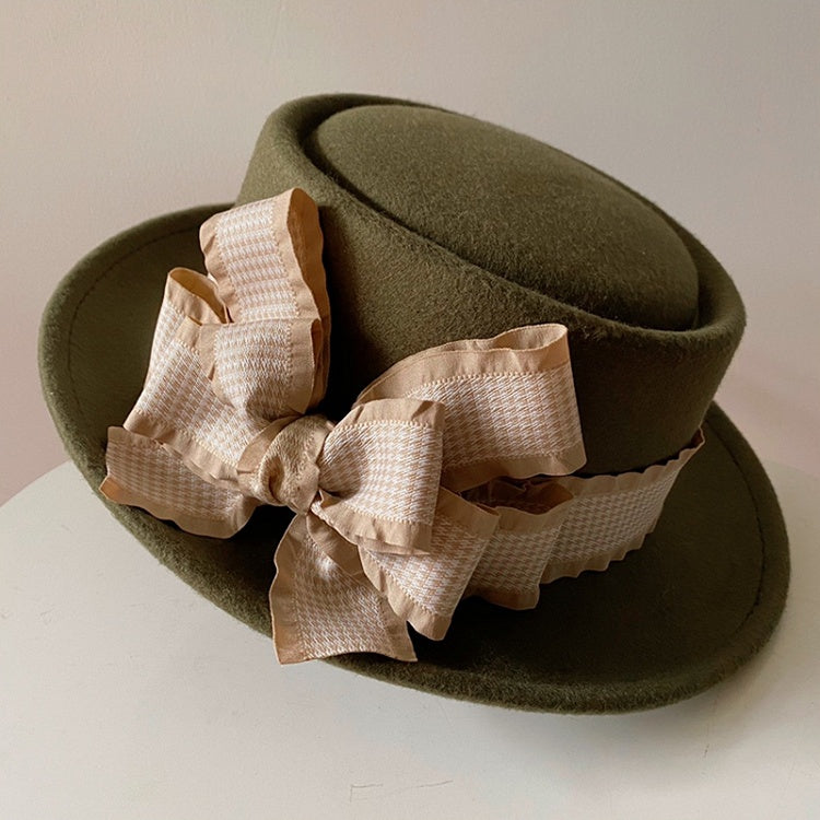 5 Color Vintage Lolita Bow with Options Accent Hat – Plaided